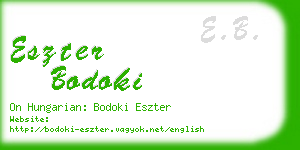 eszter bodoki business card